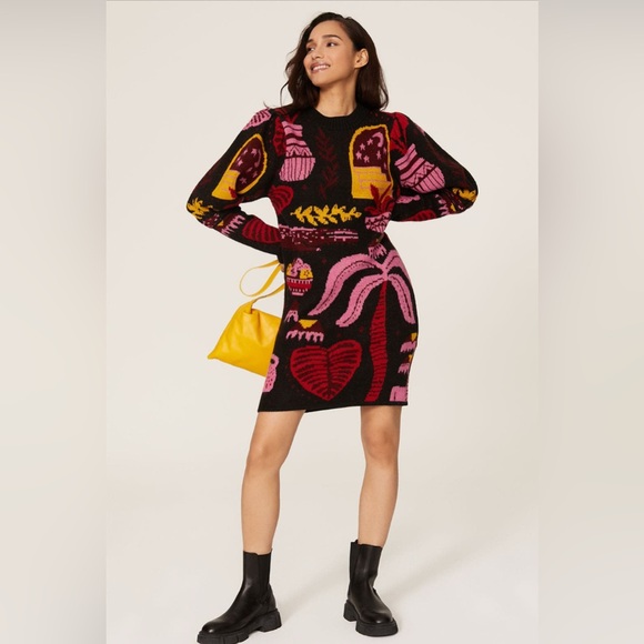FARM Rio Dresses & Skirts - Farm Rio Tropical Magic Sweater Dress
